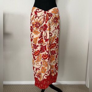 NWT Zara Printed Wrap Midi Skirt